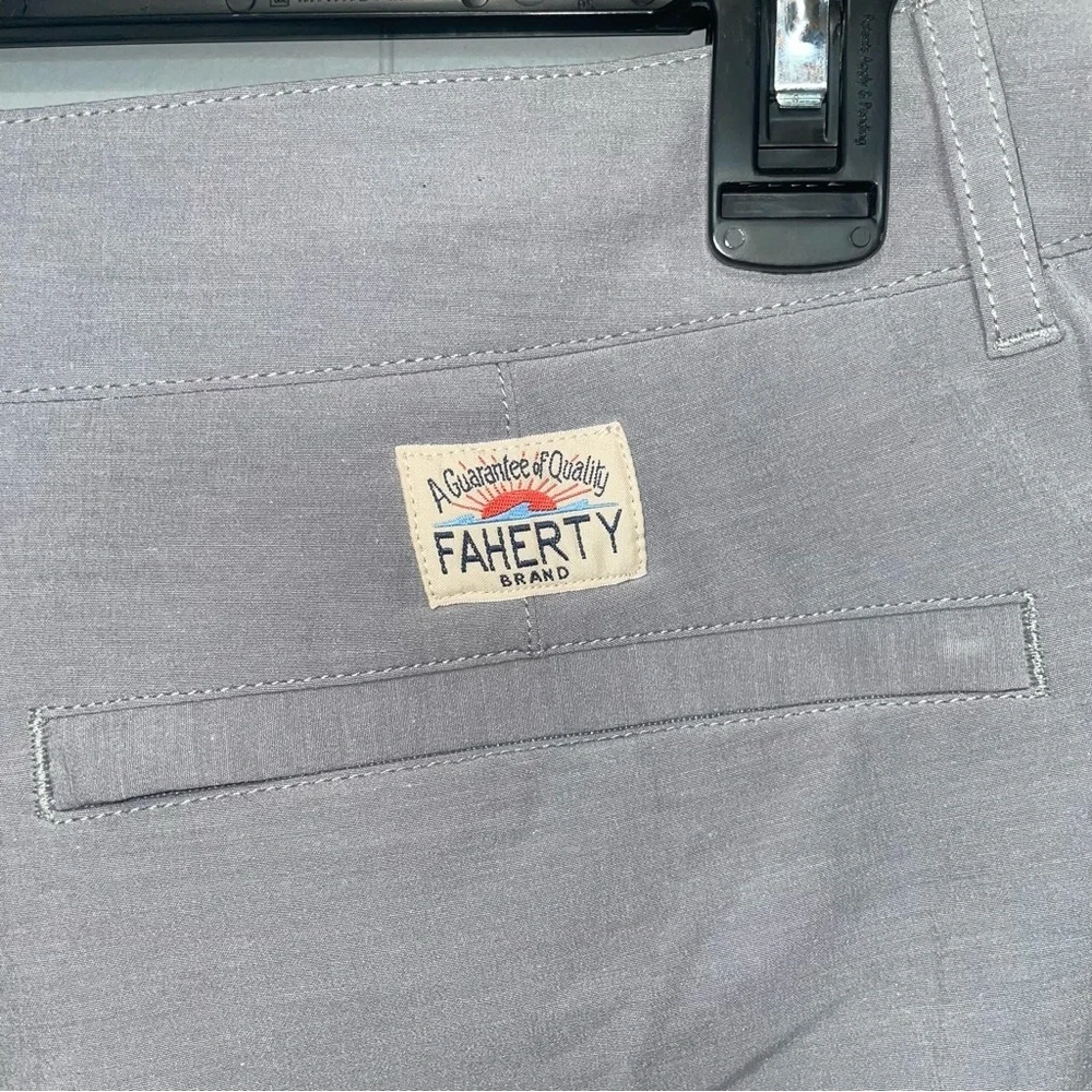 Faherty Men’s All Day Lightweight Shorts Ice Grey 9” Inseam Size 38
